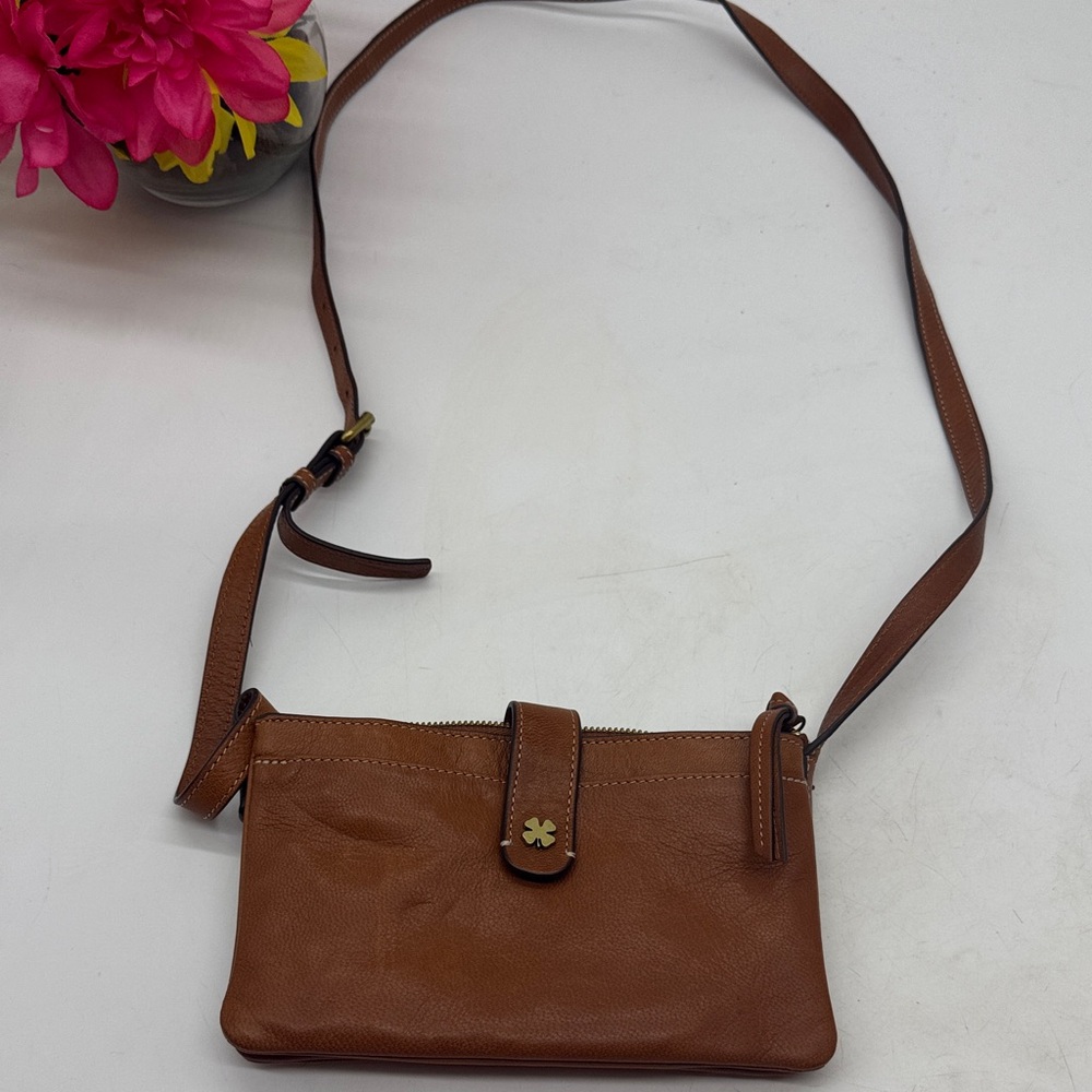 Lucky Brand Carmel Leather Crossbody Bag MCB9607R